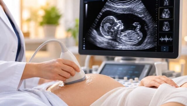 İlk trimester ayrıntılı ultrason sırasında bebeğin anatomik yapılarının ultrason ile incelenmesi